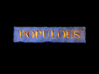 Populous title screen for Super Nintendo